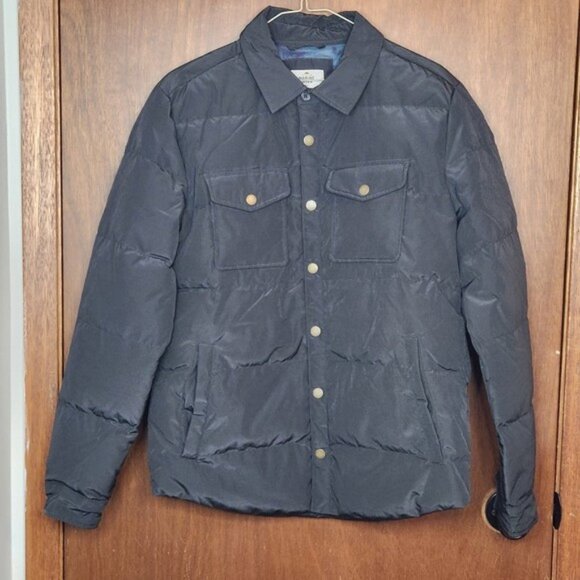 NWOT Marine Layer Men’s Jet Black Puffer Oversized Coat Size Small - Picture 3 of 6